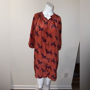 Tucker silk dress